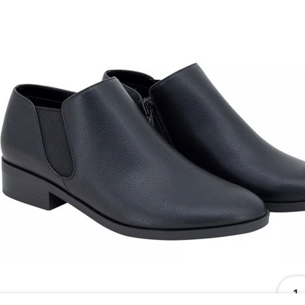 Kensie Women's/Men‎ Leather Short Boot-Black-US Size 8.5M. NWT.